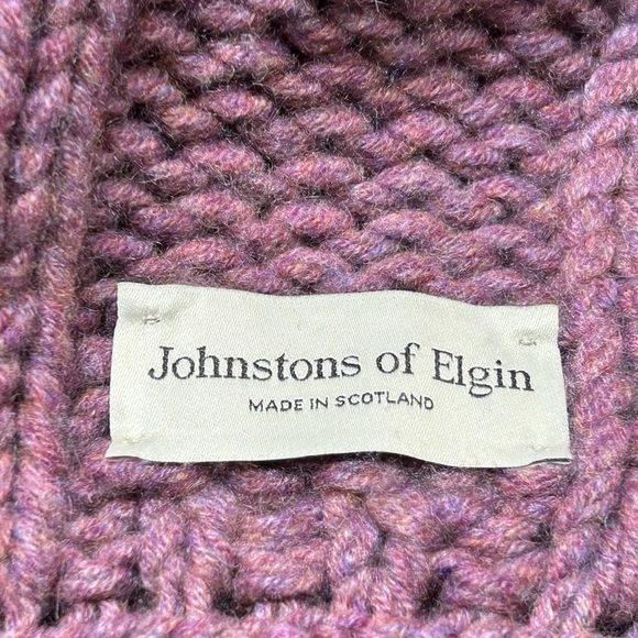 Johnstons of Elgin Scarf Muffler HEATHER Women’s Made in Scotland Cashmere - Picture 4 of 7